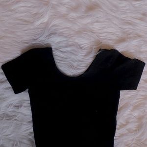 American Apparel Black Crop Top